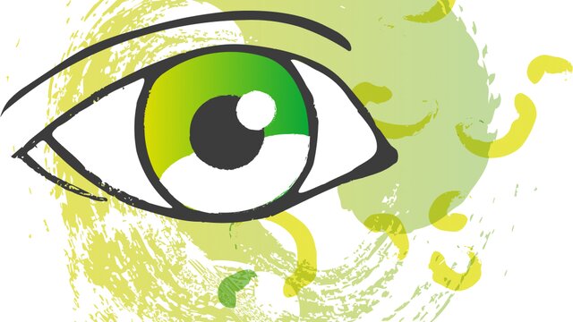 Illustration Allergisch reagierende Augen