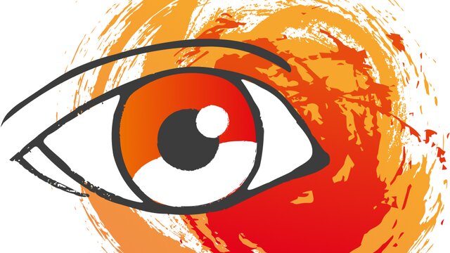 Illustration Entzündete Augen