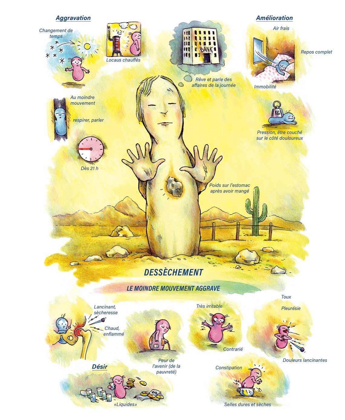 Tableaux médicaux Bryonia. Dessèchement