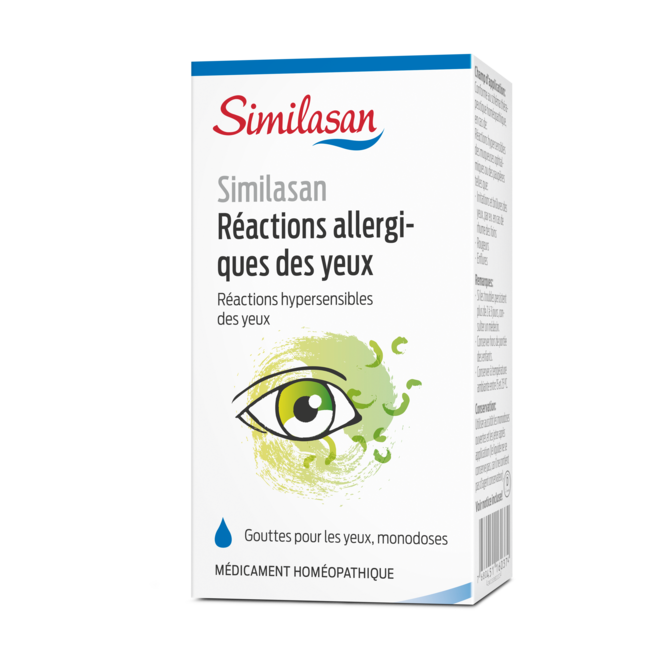 Boîte Similasan réactions allergiques des yeux monodoses