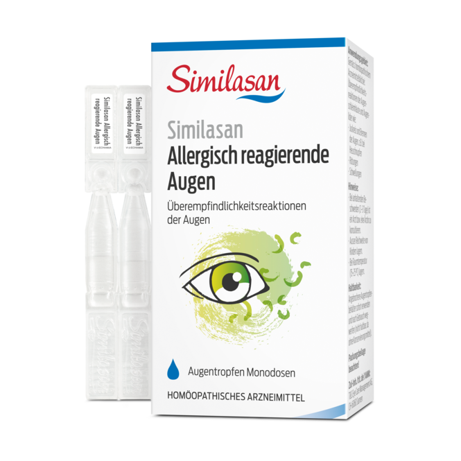 Schachtel und Monodosen Similasan allergisch reagierende Augen